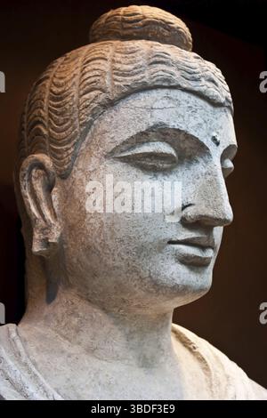 Detail einer stehenden Bodhisattva, 2. Jahrhundert n. Chr., komponiert zur Verwendung als Ikone Stockfoto