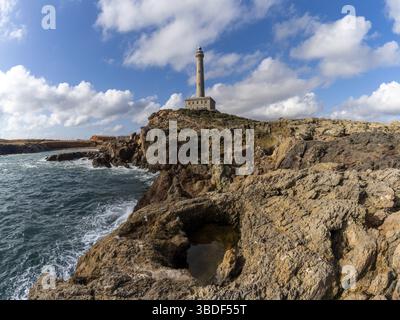 Blick auf den Leuchtturm von Capo Palos in Murcia Im Südosten Spaniens Stockfoto