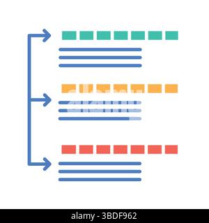 Farb-Flachsymbol für Kreuzvalidierung für digitale Projekte und Druckprojekte. Minimale bereinigte Symbole für Apps und Websites. Moderne einfache Symbole für UI UX und Brandin Stock Vektor