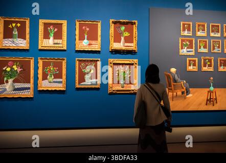 David Hockney 25 Ausstellung, Louis Vuitton Foundation, Paris, Frankreich Stockfoto