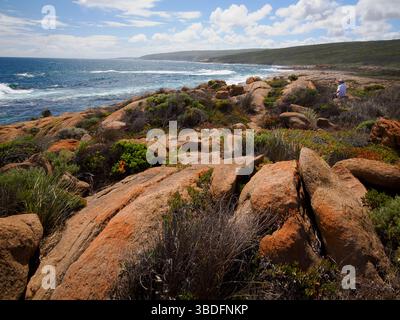 15. März 20250 Cape Leeuwin blickt nach Norden Stockfoto