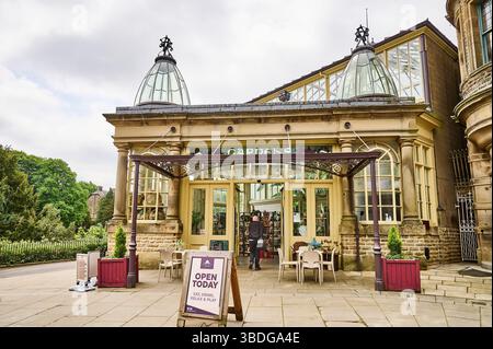 Eintritt zu den Pavilion Gardens, Buxton, großbritannien Stockfoto