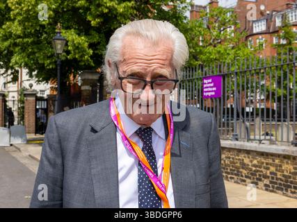 Ehemaliger stellvertretender Premierminister Michael Heseltine bei der RHS Chelsea Flower Show 2025 Stockfoto