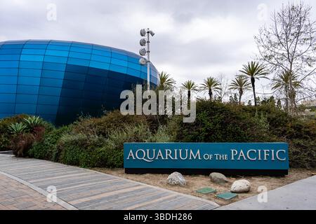 Long Beach, KALIFORNIEN - 12. März 2025: Das Aquarium of the Pacific ist das größte Aquarium Südkaliforniens. Stockfoto