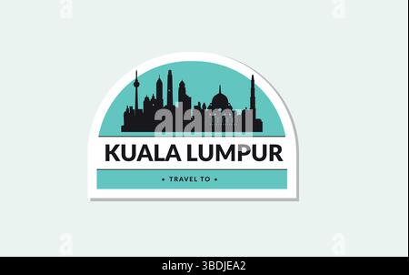 Erkunden Sie Kuala Lumpur, einen umfangreichen und detaillierten Reiseführer für diese erstaunliche Stadtlandschaft Stock Vektor