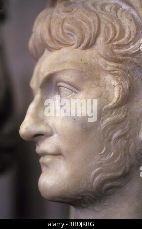 Nero-Statue, altes Korinth-Museum, altes Korinth, Nero-Statue, Griechenland, Europa Stockfoto