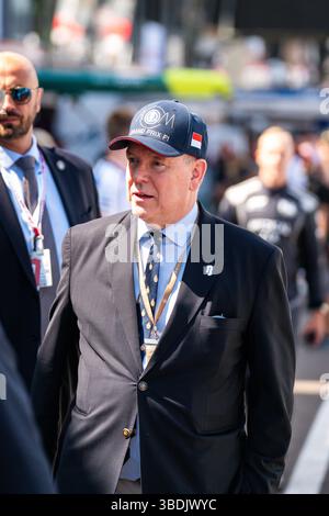 Monaco, Monaco. Mai 2025. Pirnce von Monaco Alberto II im Fahrerlager des Formel-1-Grand-Prix von Monaco 2025. Quelle: SOPA Images Limited/Alamy Live News Stockfoto