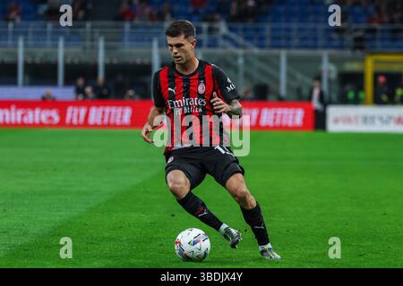 Mailand, Italien. Mai 2025. Christian Puliseen in Aktion während des Fußballspiels der Serie A 2024/25 zwischen AC Milan und AC Monza im San Siro Stadium Credit: dpa/Alamy Live News Stockfoto