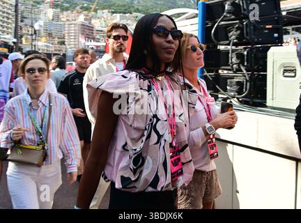 Monte Carlo, Monaco. Mai 2025. Mai 2025, Circuit de Monaco, Monte Carlo, Formel 1 Grand Prix Monaco 2025, im Bild Supermodel Naomi Campbell Credit: dpa/Alamy Live News Stockfoto