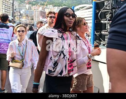Monte Carlo, Monaco. Mai 2025. Mai 2025, Circuit de Monaco, Monte Carlo, Formel 1 Grand Prix Monaco 2025, im Bild Supermodel Naomi Campbell Credit: dpa/Alamy Live News Stockfoto