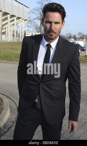 Fernsehdarsteller u Teilnehmer RTL-Fernsehshow der Bachelor 2013 Jan Kralitschka am 8.3.14 Magdeburg, TV-Schauspieler und Teilnehmer der RTL-Fernsehshow de Stockfoto