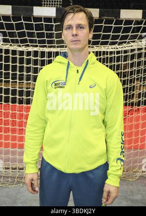 Dänischer Handballspieler Hans Lindberg HSV Handball DHB HBL DKB Handball-Bundesliga Saison 2015/16, dänischer Handballspieler Hans Lindberg HSV Handball DH Stockfoto