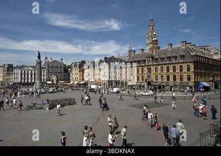 Place du General de Gaulle, Grand, Lille, Nord Pas de Calais, Normandie, Frankreich, Europa Stockfoto
