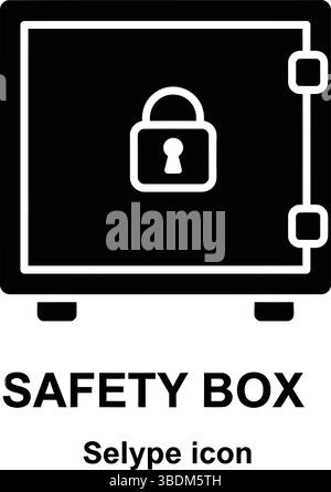 Sicherheitskastensymbol – Symbol Für Sicheren Speicher Stock Vektor