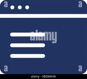 Minimalistisches Webbrowser-Symbol Stock Vektor