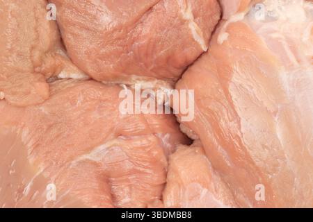 Nahaufnahme von Rohkalbstücken Stockfoto