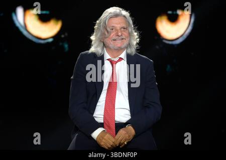 Massimo Ferrero in der Rai-Talkshow 'Belve 2025' in den Fabrizio Frizzi Studios. Rom, 24.05.2025 Stockfoto