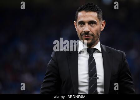 Mailand, Italien. Mai 2025. Geoffrey Moncada sieht sich vor dem Fußballspiel der Serie A zwischen dem AC Milan und dem AC Monza an. Quelle: Nicolò Campo/Alamy Live News Stockfoto