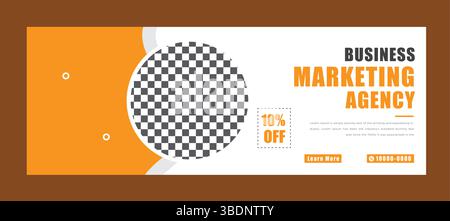 Digitale Marketingagentur und Social-Media-Post von Unternehmen Stock Vektor