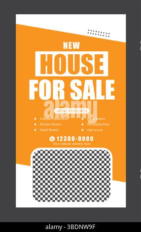 Real Estate instagram Story Stock Vektor