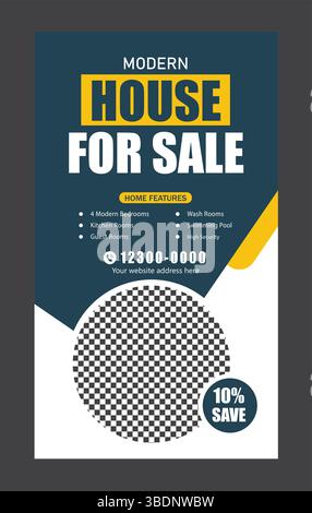 Real Estate instagram Story Stock Vektor