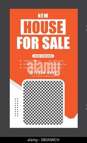 Real Estate instagram Story Stock Vektor