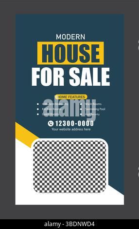 Real Estate instagram Story Stock Vektor