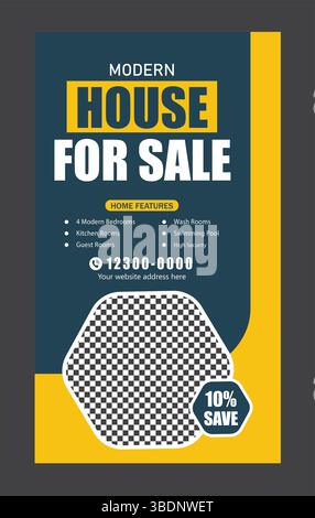 Real Estate instagram Story Stock Vektor