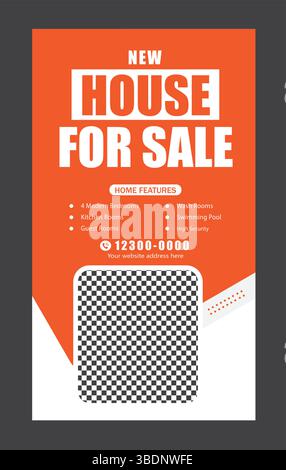 Real Estate instagram Story Stock Vektor