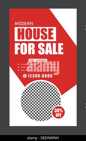 Real Estate instagram Story Stock Vektor