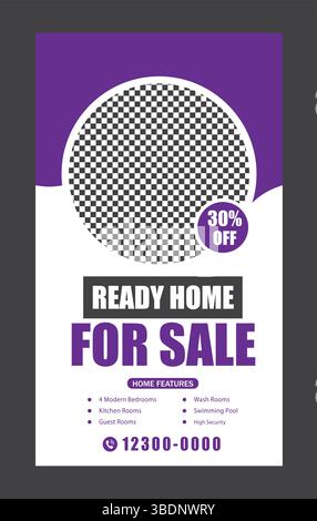 Real Estate instagram Story Stock Vektor