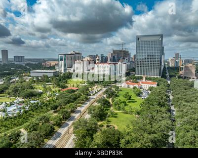 Luftaufnahme des Texas Medical Center in Houston größtes medizinisches Zentrum der Welt, Baylor College Stockfoto