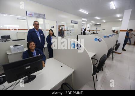 SAC Service Point gandu, bahia, brasilien - 4. Mai 2025: SAC Service Point - Citizen Service Center in der Stadt Gandu. GANDU BAHIA BRASILIEN Copyright: XJoaxSouzax 040525JOA372 Stockfoto