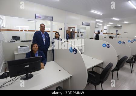 SAC Service Point gandu, bahia, brasilien - 4. Mai 2025: SAC Service Point - Citizen Service Center in der Stadt Gandu. GANDU BAHIA BRASILIEN Copyright: XJoaxSouzax 040525JOA375 Stockfoto