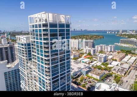 Miami Beach Florida, North Beach, Carillon Miami Wellness Resort North Tower, Biscayne Bay Water, La Gorce Island, Normandie Isles, 6800 Blocks Harding Abbott Stockfoto
