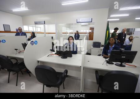 Gandu, bahia, brasilien - 4. Mai 2025: SAC Service Point - Citizen Service Center in der Stadt Gandu. Stockfoto