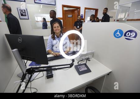 Gandu, bahia, brasilien - 4. Mai 2025: SAC Service Point - Citizen Service Center in der Stadt Gandu. Stockfoto