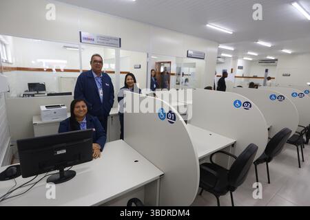 Gandu, bahia, brasilien - 4. Mai 2025: SAC Service Point - Citizen Service Center in der Stadt Gandu. Stockfoto
