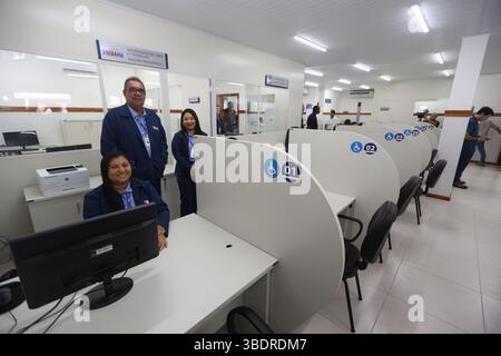 Gandu, bahia, brasilien - 4. Mai 2025: SAC Service Point - Citizen Service Center in der Stadt Gandu. Stockfoto