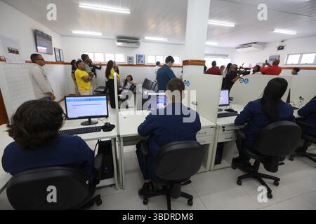 Gandu, bahia, brasilien - 4. Mai 2025: SAC Service Point - Citizen Service Center in der Stadt Gandu. Stockfoto