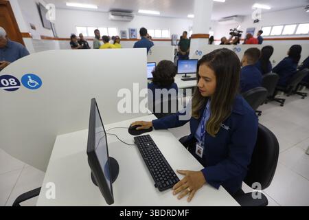 Gandu, bahia, brasilien - 4. Mai 2025: SAC Service Point - Citizen Service Center in der Stadt Gandu. Stockfoto