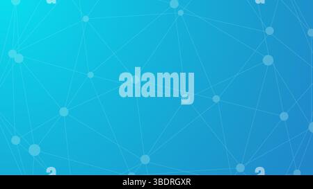 Technologie blauer Hintergrund. Punkte, die durch Linien verbunden sind. Abstrakte Welle. Minimalistisches Mesh. Abstrakte polygonale Form. Stock Vektor
