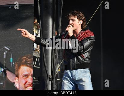 Napa, Usa. Mai 2025. Benson Boone tritt am 2. Tag des BottleRock Napa Valley Music Festivals auf der Napa Valley Expo auf. Quelle: SOPA Images Limited/Alamy Live News Stockfoto