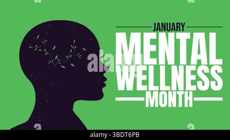 Die Bewusstseinswoche für psychische Erkrankungen wird jedes Jahr im Oktober beobachtet, psychische Erkrankungen sind ein Gesundheitsproblem, das das Gefühl einer Person erheblich beeinflusst Stock Vektor