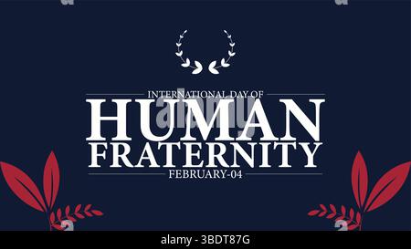 Brücken zu Ehren des Internationalen Tages der menschlichen Brüderlichkeit bauen Stock Vektor