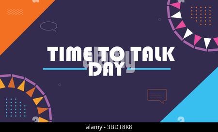 Lass uns Zeit zum Talk Day Designtemplet sprechen Stock Vektor