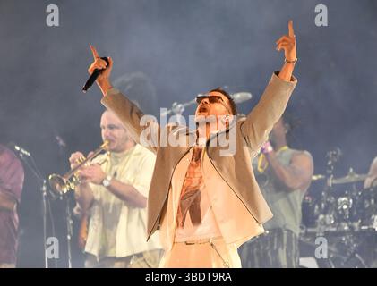 Justin Timberlake tritt am 2. Tag des BottleRock Napa Valley Music Festivals auf der Napa Valley Expo am 24. Mai 2025 in Napa, Kalifornien auf./MediaPunch Stockfoto