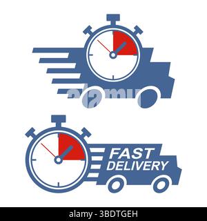 Vektorgrafik für schnelle Lieferung Stock Vektor