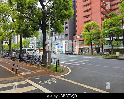 Seite des Gebäudes Yokohama Japan Stockfoto