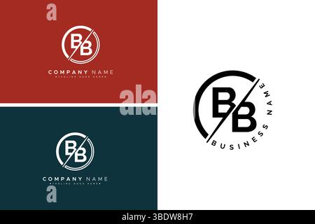 BB Minimal Vektor-Logo – einfaches Business-Logo für Monogramm B und B Stock Vektor